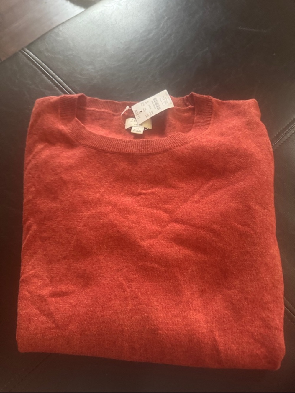NEW W TAG J. Crew Women’s  size M  Crewneck Sweater in Burnt Orange beautiful
